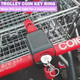 Trolley Coin Keyring Set - Metal Token Keychain for Supermarket Cart